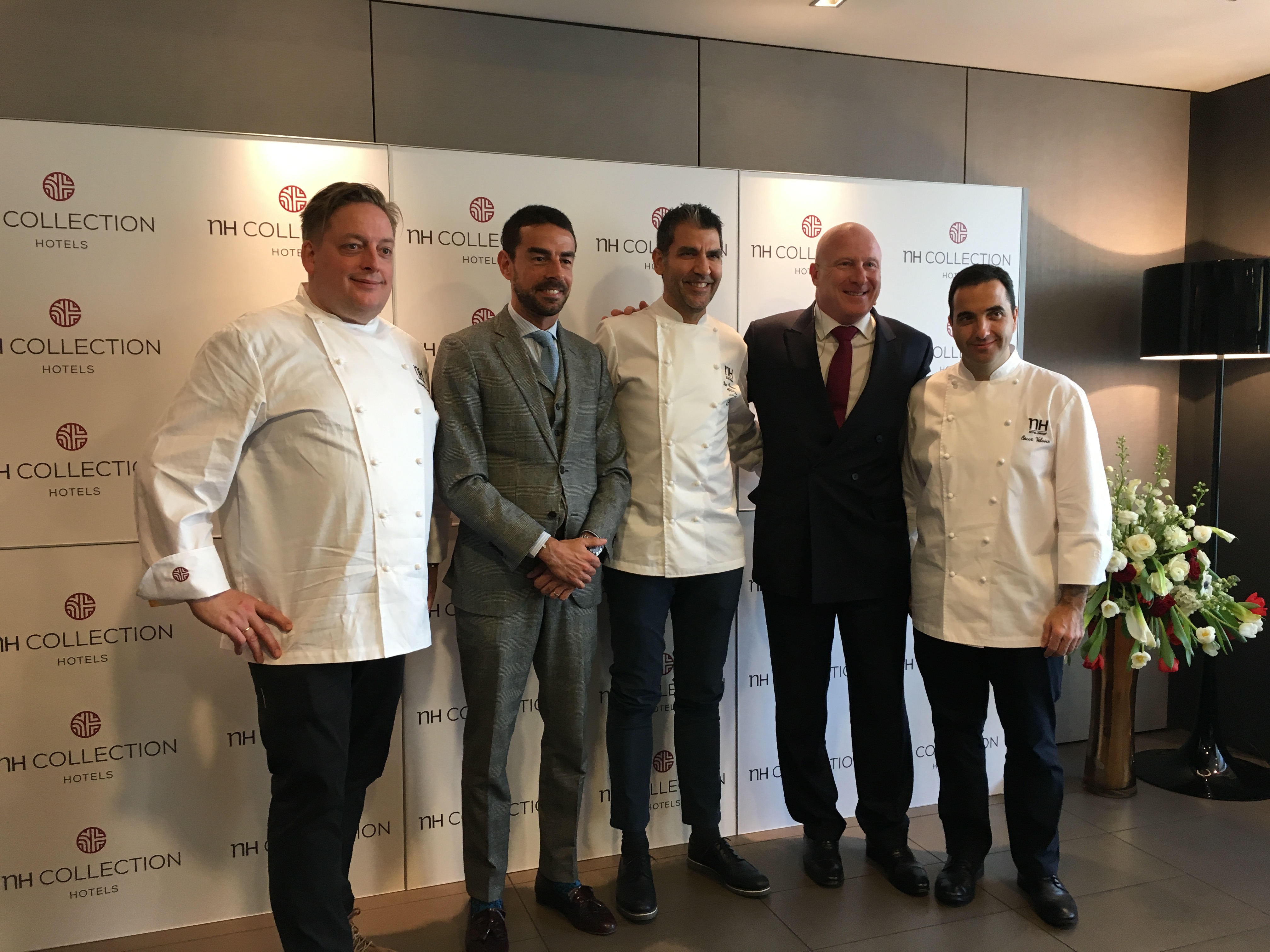 Da sinistra Chris Naylor, Rufino Pérez, Paco Roncero, Hugo Rovira e Oscar Velasco