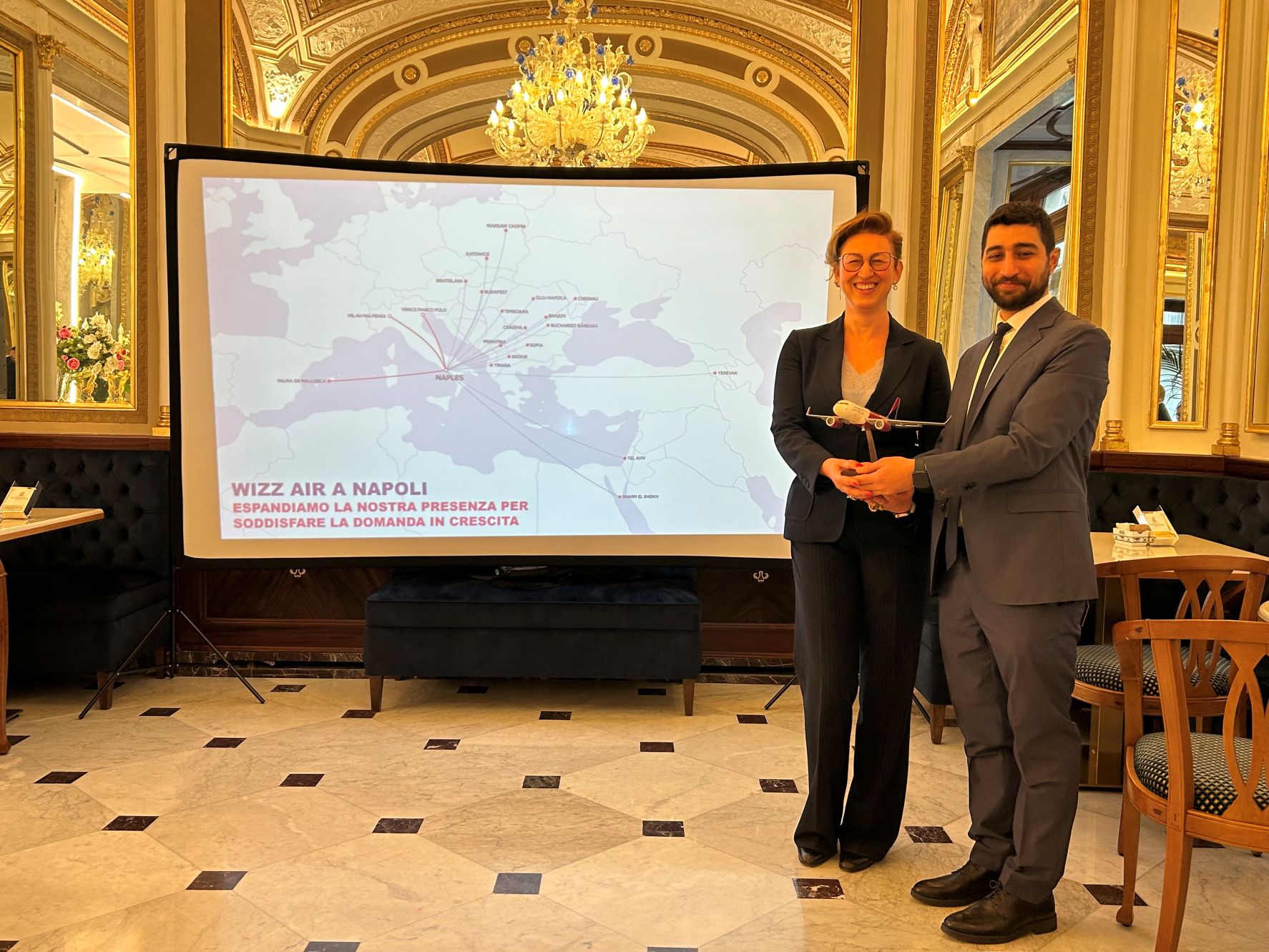 Margherita Chiaramonte di Gesac e Gabriele Impieriale di Wizz Air