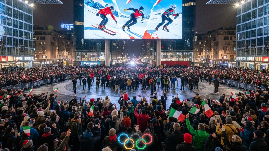 braciere e fan zone milano cortina