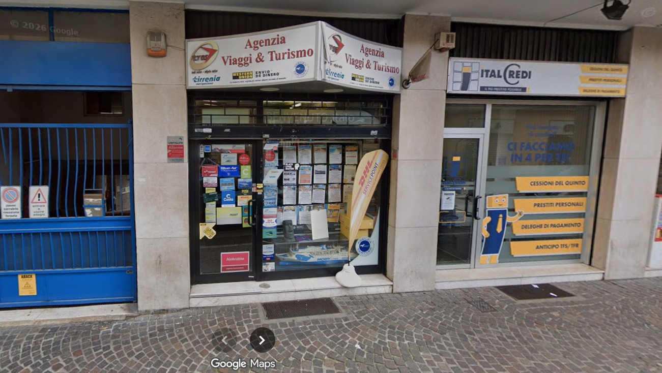 L'agenzia viaggi Fly GS come appare su Google Maps (foto del 2024)