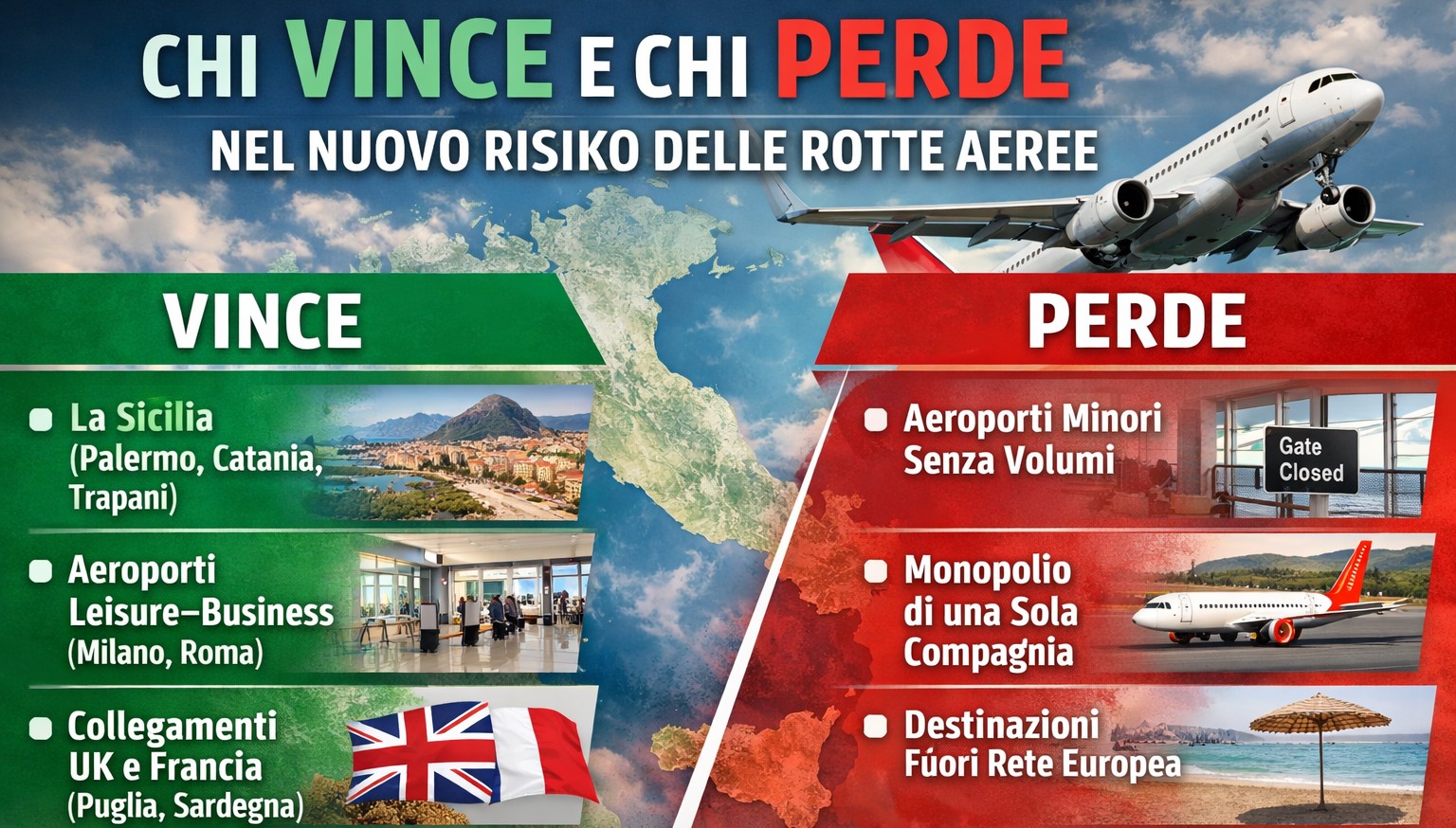 rotte aeree chi vince e chi operde