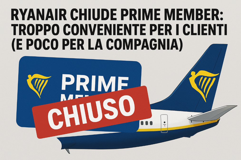 ryanair prime chiuso