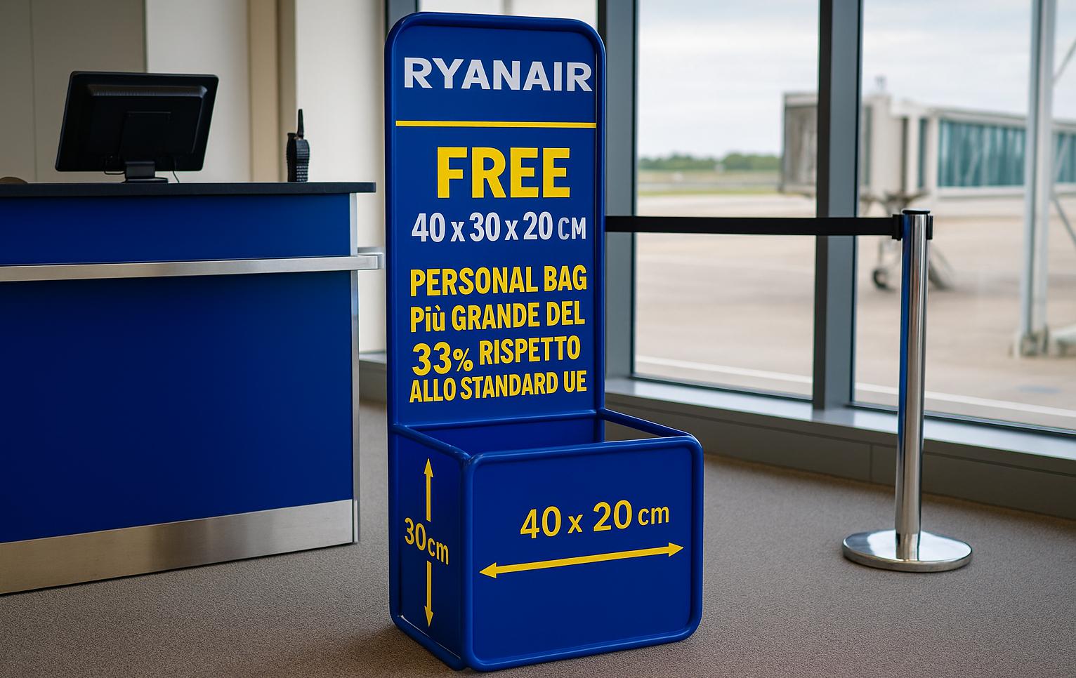 ryanair misure bagaglio