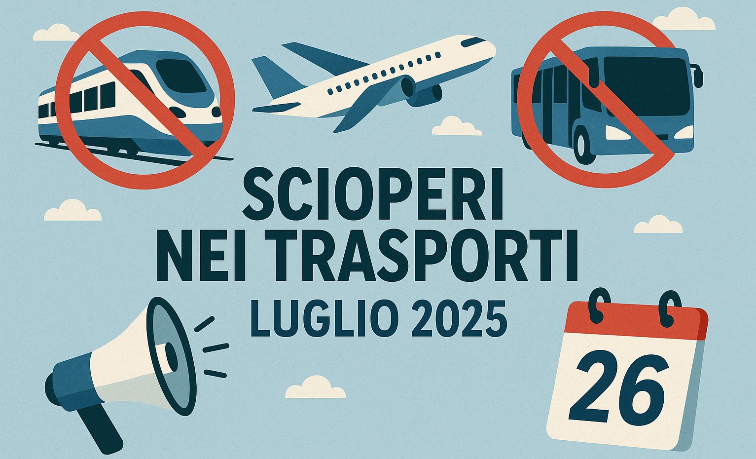 scioperi trasporti luglio 2025
