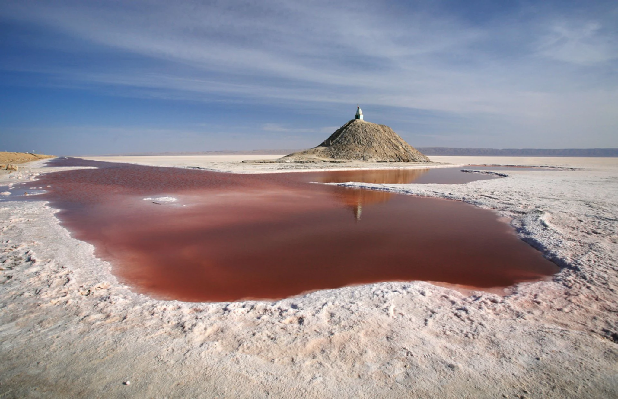 Il chott el jerid, il lago salato del sud dlla tunisia. ©Tembaine
