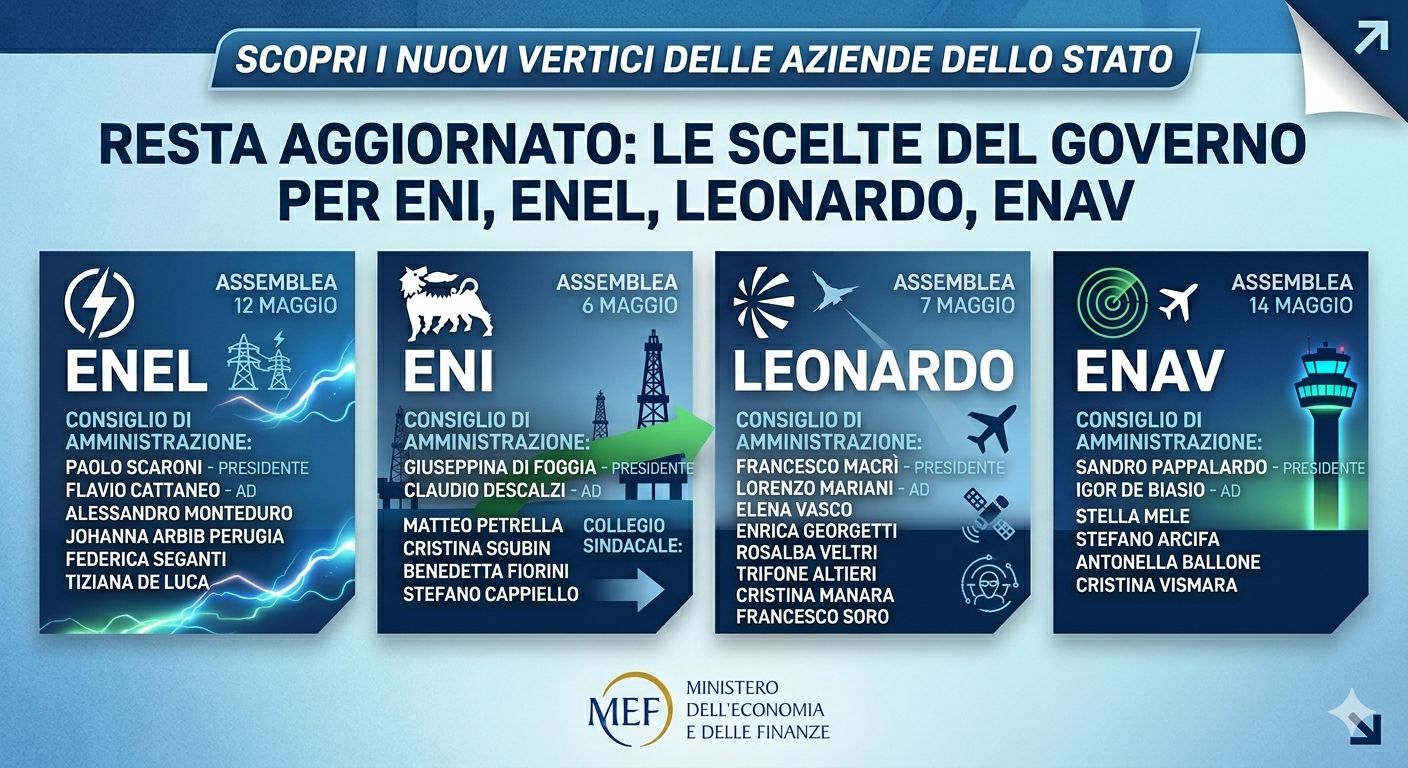 vertici mef enav eni leonardo